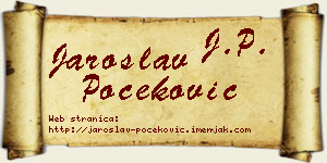 Jaroslav Počeković vizit kartica